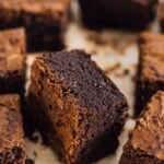 These Double Chocolate Brownies are for true chocolate lovers as they are loaded with chocolate. Crunchy on the top and super fudgy on the inside, these brownies are out of this world!