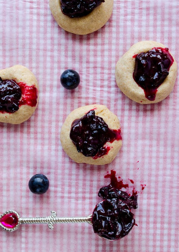 Thumbprint Cookies with Blueberry Jam | giverecipe.com | #blueberry #jam #cookies Thumbprint Cookies with Blueberry Jam | giverecipe.com | #blueberry #jam #cookies
