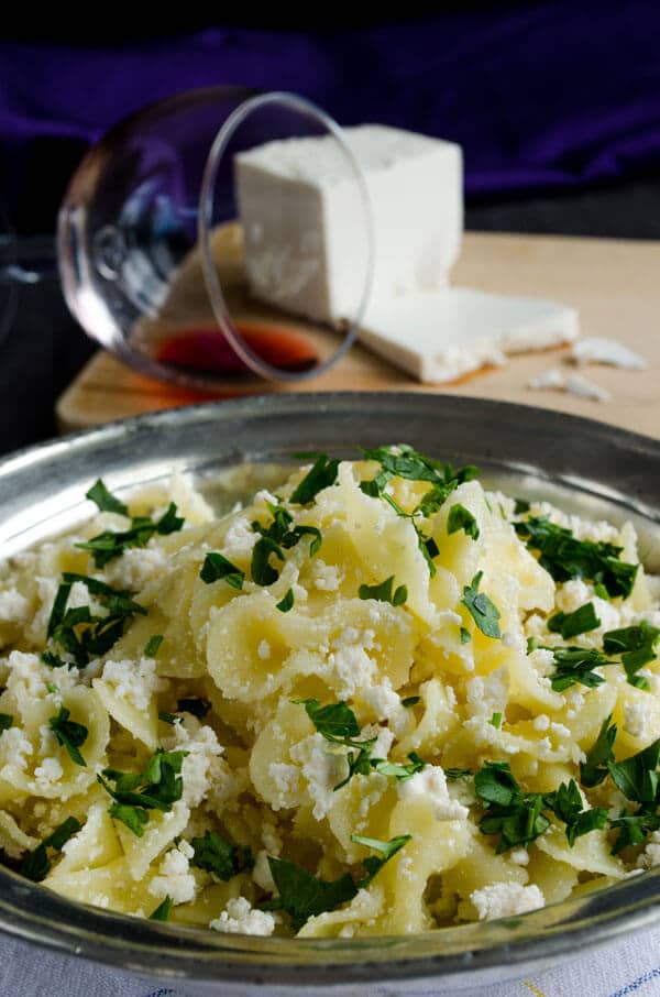 Pasta with Feta and Parsley | giverecipe.com | #pasta #feta 羊乳酪和欧芹意大利面| giverecipe.com | #意大利面#羊乳酪