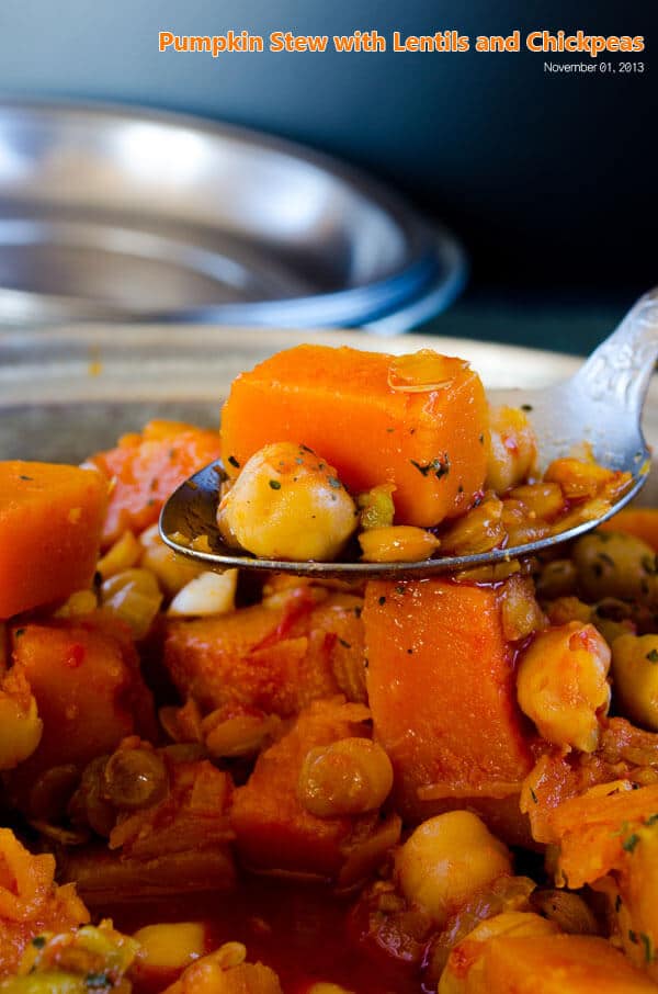 Pumpkin Stew with Lentils and Chickpeas