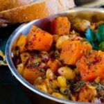 南瓜炖扁豆鹰嘴豆| giverecipe.com | #南瓜#炖#素食#扁豆#鹰嘴豆