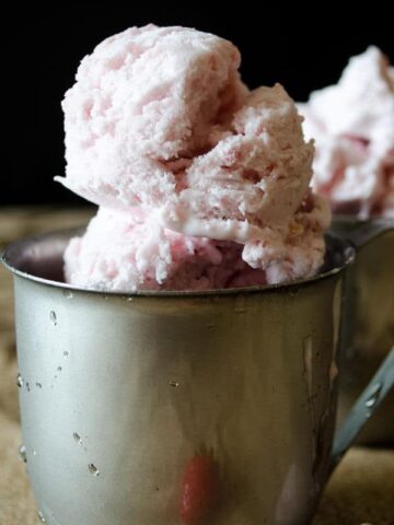 无蛋草莓冰淇淋| giverecipe.com | #冰淇淋#草莓#夏天