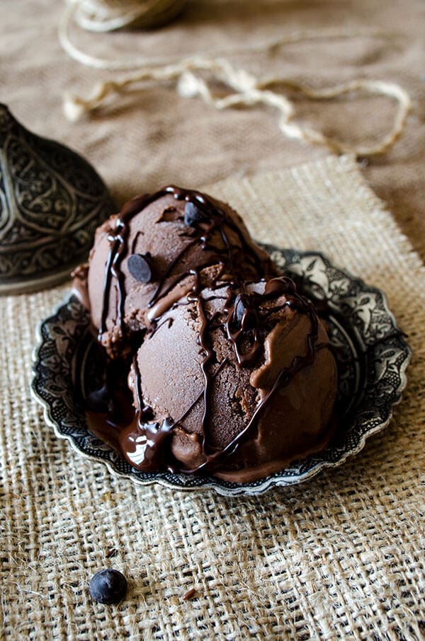 自制巧克力冰淇淋| giverecipe.com | #巧克力#冰淇淋#甜点#夏天