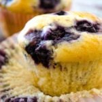 简单蓝莓松饼| giverecipe.com | #松饼#蓝莓#蓝莓#甜点#烘焙
