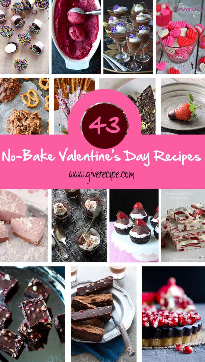 43 No Bake valentine Day R狗万ecipes |giverecipe.com | # Valentines #nobake
